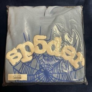 BRAND NEW SKY BLUE RHINESTONE
SP5DER HOODIE